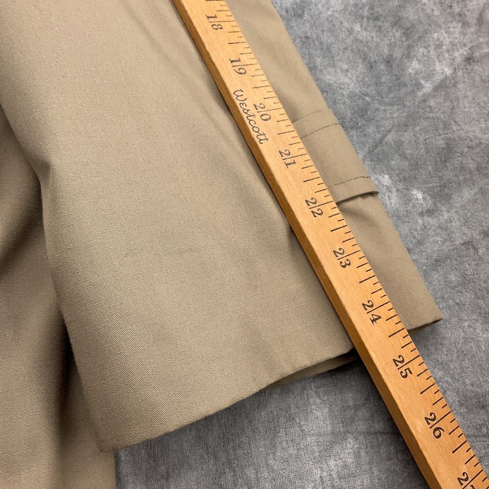 London Fog Trench Maincoats Men 42S Tan Rain Overcoat Career Classic USA VTG - Picture 12 of 15